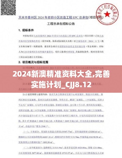 2024新澳精准资料大全,完善实施计划_CJJ8.12