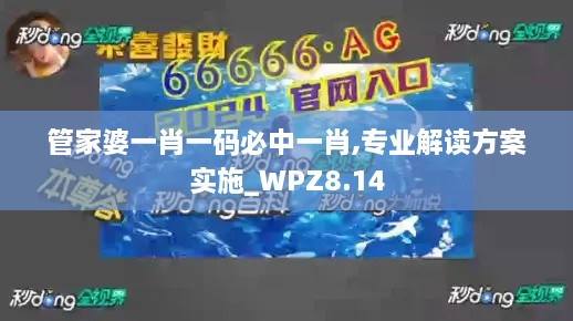 管家婆一肖一码必中一肖,专业解读方案实施_WPZ8.14