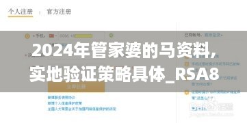 2024年管家婆的马资料,实地验证策略具体_RSA8.74