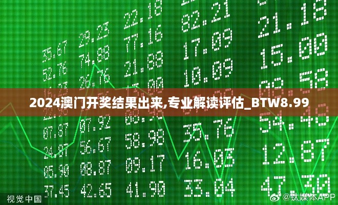 2024澳门开奖结果出来,专业解读评估_BTW8.99