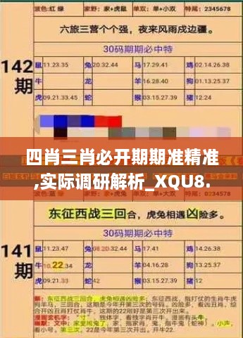 四肖三肖必开期期准精准,实际调研解析_XQU8.39