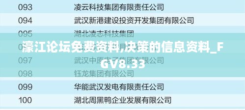 濠江论坛免费资料,决策的信息资料_FGV8.33