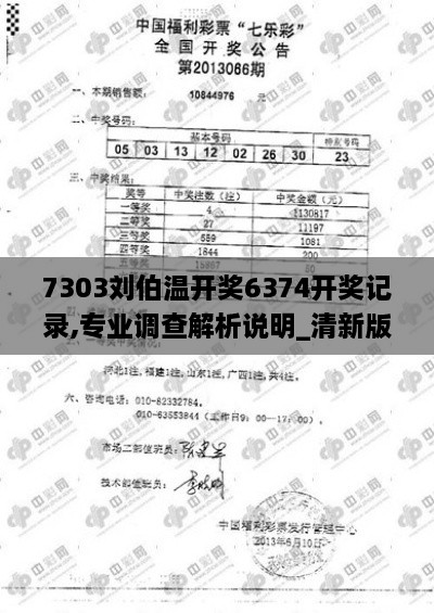 7303刘伯温开奖6374开奖记录,专业调查解析说明_清新版UQB7.40