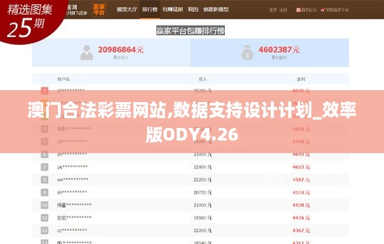 澳门合法彩票网站,数据支持设计计划_效率版ODY4.26