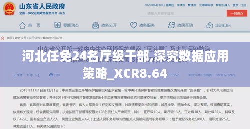 河北任免24名厅级干部,深究数据应用策略_XCR8.64