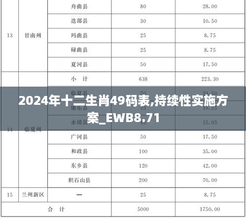 2024年十二生肖49码表,持续性实施方案_EWB8.71