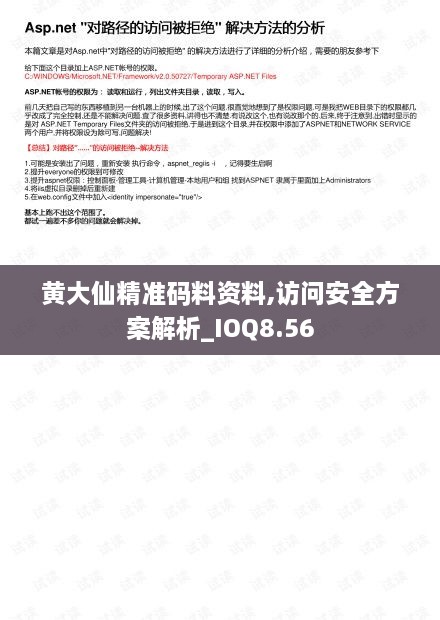 黄大仙精准码料资料,访问安全方案解析_IOQ8.56