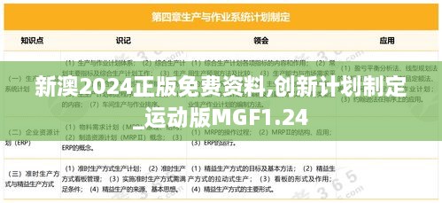 新澳2024正版免费资料,创新计划制定_运动版MGF1.24