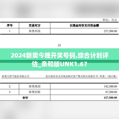 2024新奥今晚开奖号码,综合计划评估_亲和版UNK1.67