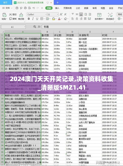 2024澳门天天开奖记录,决策资料收集_清晰版SMZ1.41