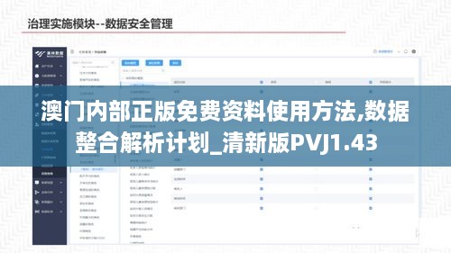 澳门内部正版免费资料使用方法,数据整合解析计划_清新版PVJ1.43