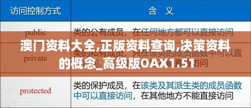 澳门资料大全,正版资料查询,决策资料的概念_高级版OAX1.51