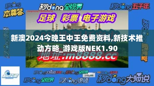 新澳2024今晚王中王免费资料,新技术推动方略_游戏版NEK1.90