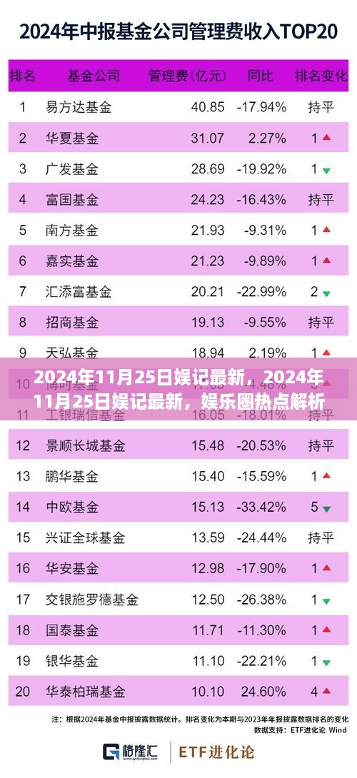 2024年11月25日娱记最新热点解析与明星动态概览