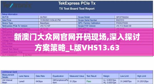 新澳门大众网官网开码现场,深入探讨方案策略_L版VHS13.63