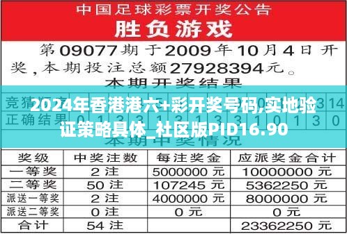 2024年香港港六+彩开奖号码,实地验证策略具体_社区版PID16.90