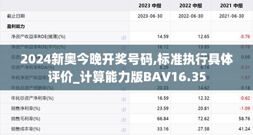 2024新奥今晚开奖号码,标准执行具体评价_计算能力版BAV16.35