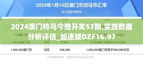 2024澳门特马今晚开奖53期,实践数据分析评估_加速版DZF16.97