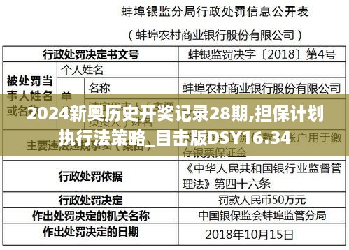 2024新奥历史开奖记录28期,担保计划执行法策略_目击版DSY16.34