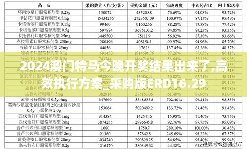 2024澳门特马今晚开奖结果出来了,高效执行方案_采购版ERD16.29