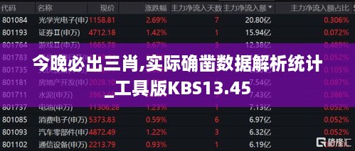 今晚必出三肖,实际确凿数据解析统计_工具版KBS13.45