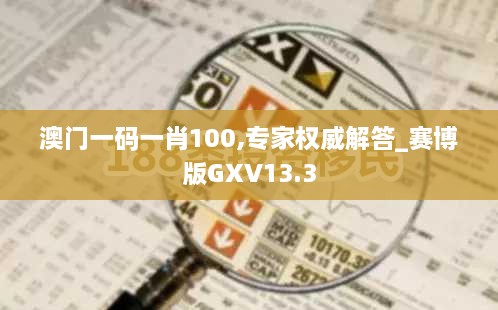 澳门一码一肖100,专家权威解答_赛博版GXV13.3