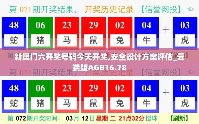 新澳门六开奖号码今天开奖,安全设计方案评估_云端版AGB16.78