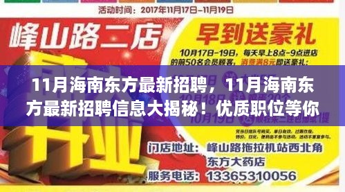 11月海南东方最新招聘大揭秘，优质高薪职位等你来挑战！