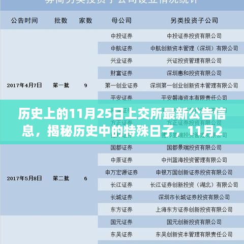 揭秘历史特殊日子，上交所公告背后的故事与小巷特色小店的独特魅力（11月25日）