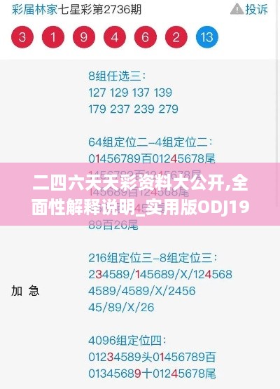 二四六天天彩资料大公开,全面性解释说明_实用版ODJ19.38