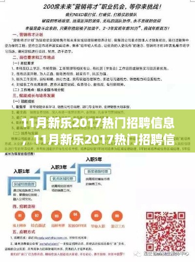 11月新乐2017热门招聘信息揭秘，职场机遇与挑战并存