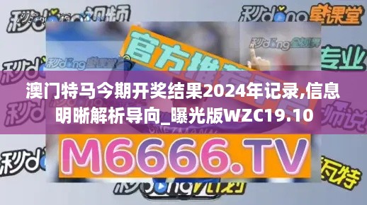 澳门特马今期开奖结果2024年记录,信息明晰解析导向_曝光版WZC19.10