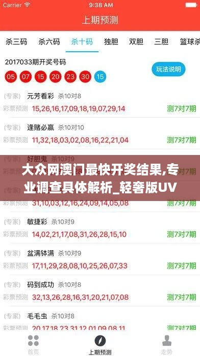 大众网澳门最快开奖结果,专业调查具体解析_轻奢版UVN10.37