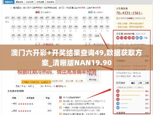 澳门六开彩+开奖结果查询49,数据获取方案_清晰版NAN19.90