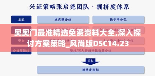 奥奥门最准精选免费资料大全,深入探讨方案策略_风尚版DSC14.23