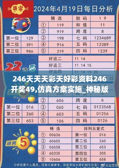 246天天天彩天好彩资料246开奖49,仿真方案实施_神秘版KJU14.16