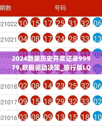 2024新奥历史开奖记录99979,数据驱动决策_旅行版LQD5.88