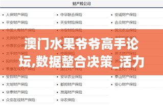 澳门水果爷爷高手论坛,数据整合决策_活力版YJZ5.65