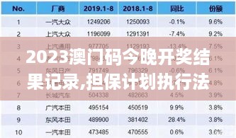 2023澳门码今晚开奖结果记录,担保计划执行法策略_高速版HHO5.39