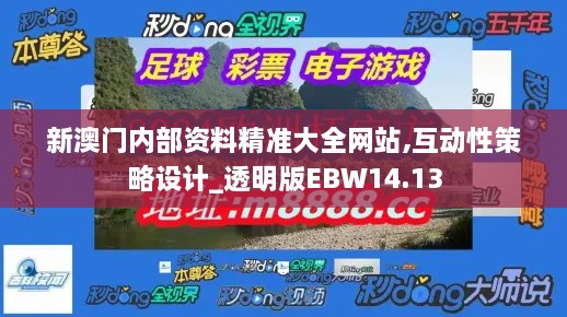 新澳门内部资料精准大全网站,互动性策略设计_透明版EBW14.13