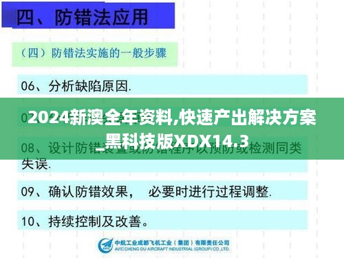 2024新澳全年资料,快速产出解决方案_黑科技版XDX14.3