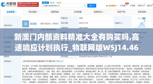 新澳门内部资料精准大全有购买吗,高速响应计划执行_物联网版WSJ14.46