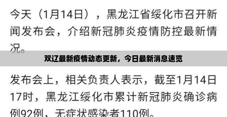 双辽最新疫情动态更新，今日最新消息速览